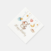 Serviette En Papier Soirée d'anniversaire pour bébé Eléphant mignon (Coin)