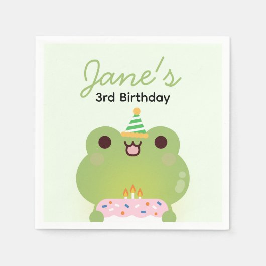 Serviette En Papier Soirée d'anniversaire très simple (Devant)