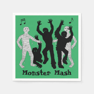 Serviette En Papier Soirée dansante Monster Mash d'Halloween