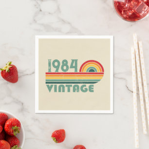 Serviette En Papier Soirée de 40 ans vintage personnalisée