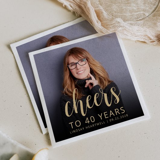 Serviette En Papier Soirée de 40e anniversaire