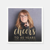 Serviette En Papier Soirée de 40e anniversaire (Devant)