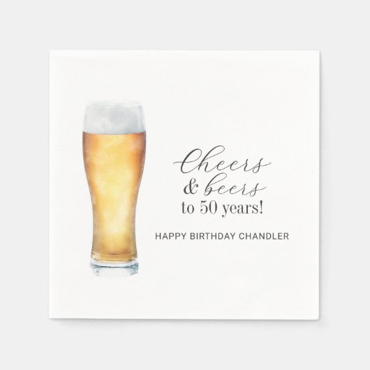 Serviette En Papier Soirée de 50e anniversaire (Devant)