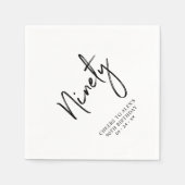 Serviette En Papier Soirée de 90e anniversaire moderne adulte (Devant)