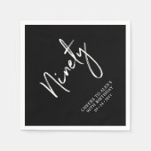 Serviette En Papier Soirée de 90e anniversaire moderne adulte (Devant)