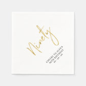 Serviette En Papier Soirée de 90e anniversaire pour Adulte (Devant)