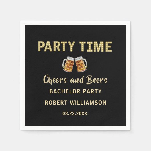 Serviette En Papier Soirée de Bachelor personnalisée (Devant)