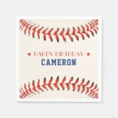 Serviette En Papier Soirée de baseball Sport joyeuse fête d'anniversai (Devant)