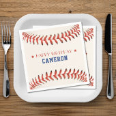 Serviette En Papier Soirée de baseball Sport joyeuse fête d'anniversai