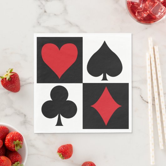 Serviette En Papier Soirée de casino (En situation)
