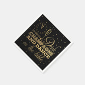 Serviette En Papier Soirée de la Saint-Sylvestre Black/Gold (Coin)