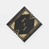 Serviette En Papier Soirée de mariage art déco monographique (Coin)