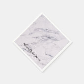 Serviette En Papier Soirée de mariage élégante et moderne en marbre (Coin)