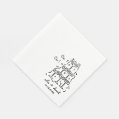 Serviette En Papier Soirée de mariage italienne élégante Cin Cin (Coin)