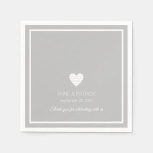 Serviette En Papier Soirée de mariage romantique et élégante