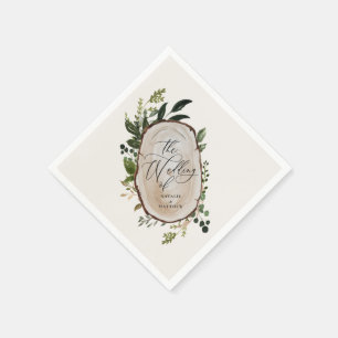 Serviette En Papier Soirée de mariage rustique et verdoyante