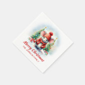 Serviette En Papier Soirée de Noël (Coin)