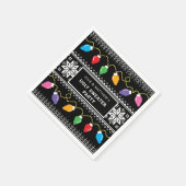 Serviette En Papier Soirée de Noël affreuse personnalisée (Coin)
