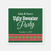 Serviette En Papier Soirée de Noël affreuse, personnalisée (Devant)