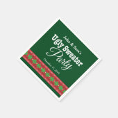 Serviette En Papier Soirée de Noël affreuse, personnalisée (Coin)