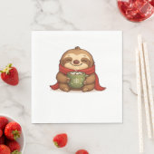 Serviette En Papier Soirée de Noël avec chocolat chaud - Cute Win (En situation)