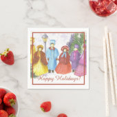 Serviette En Papier Soirée de Noël chorale (En situation)