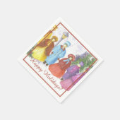 Serviette En Papier Soirée de Noël chorale (Coin)