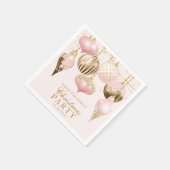 Serviette En Papier Soirée de Noël élégante en or rose pâle (Coin)