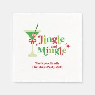 Serviette En Papier Soirée de Noël Jingle and Mingle