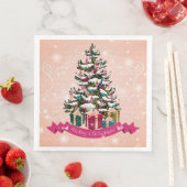 Serviette En Papier Soirée de Noël Joyeux (En situation)