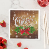 Serviette En Papier Soirée de Noël Joyeux (En situation)