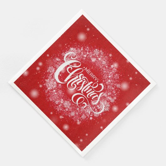 Serviette En Papier Soirée de Noël Joyeux (Coin)