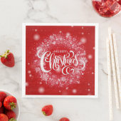 Serviette En Papier Soirée de Noël Joyeux (En situation)
