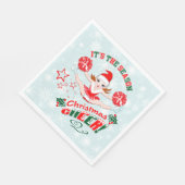 Serviette En Papier Soirée de Noël pour les pom girls (Coin)