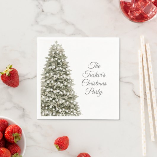 Serviette En Papier Soirée de Noël simple et élégante (En situation)