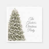 Serviette En Papier Soirée de Noël simple et élégante (Devant)