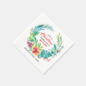 Serviette En Papier Soirée de Noël Tropical Wreath (Coin)
