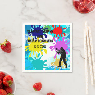 Serviette En Papier Soirée de Paintball