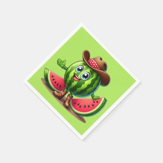 Serviette En Papier Soirée de pastèque de l'Ouest (Coin)