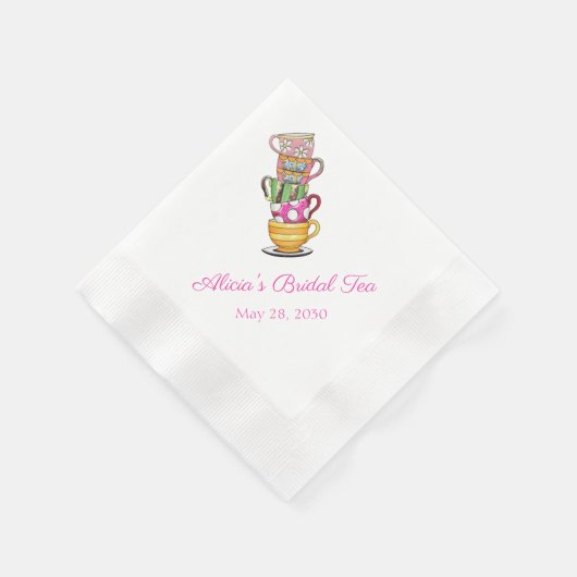 Serviette En Papier Soirée de thé personnalisée napperie (Coin)