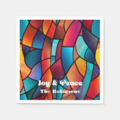 Serviette En Papier Soirée de vacances en verre (Devant)