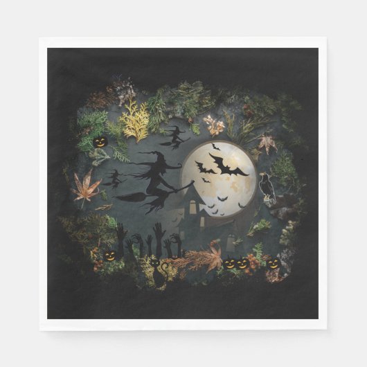 Serviette En Papier Soirée de Witch (Devant)