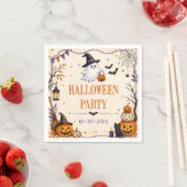 Serviette En Papier soirée d'Halloween (En situation)