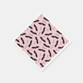 Serviette En Papier Soirée d'Halloween aux chats roses (Coin)