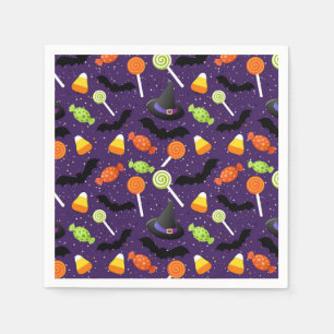 Serviette En Papier Soirée d'Halloween colorée