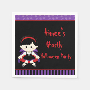 Serviette En Papier Soirée d'Halloween de fille Vampire