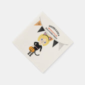 Serviette En Papier Soirée d'Halloween en chats (Coin)
