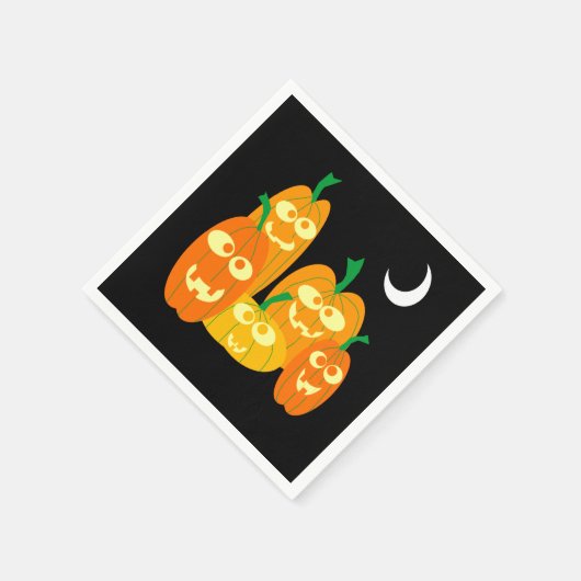 Serviette En Papier Soirée d'Halloween en Citrouille (Coin)
