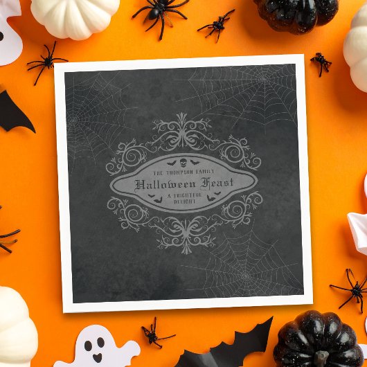 Serviette En Papier Soirée d'Halloween gothique foncé Macabre décorati