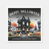 Serviette En Papier Soirée d'Halloween joyeuse (Devant)